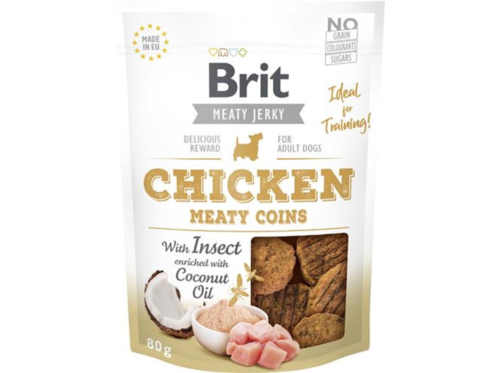 Brit Jerky Chicken with Insect Meaty Coins 80g Brit Jerky Chicken with Insect Meaty Coins 80g